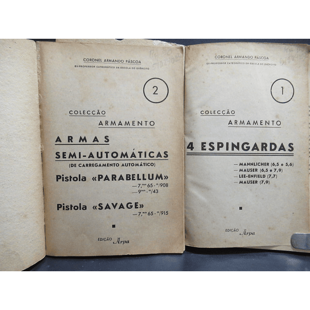 Espingardas(4)/Pistolas"Parabellum/Savage" - Coleção Armamento Armando Páscoa