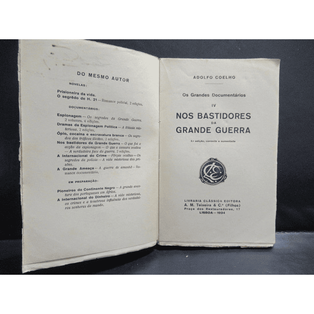  Bastidores Da Grande Guerra Documentário(SOS)1934 Adolfo Coelho