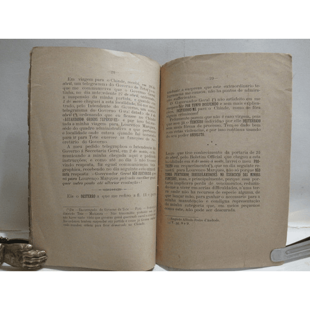 Carta Aberta Governo Portugal 23/1/1911 Alfredo Augusto De Campos Duarte