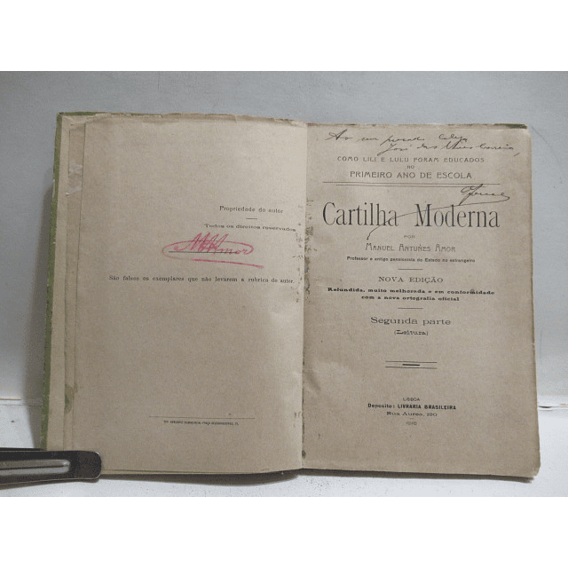 Cartilha Moderna/2ª Parte/Leitura 1915 Manuel Antunes Amor