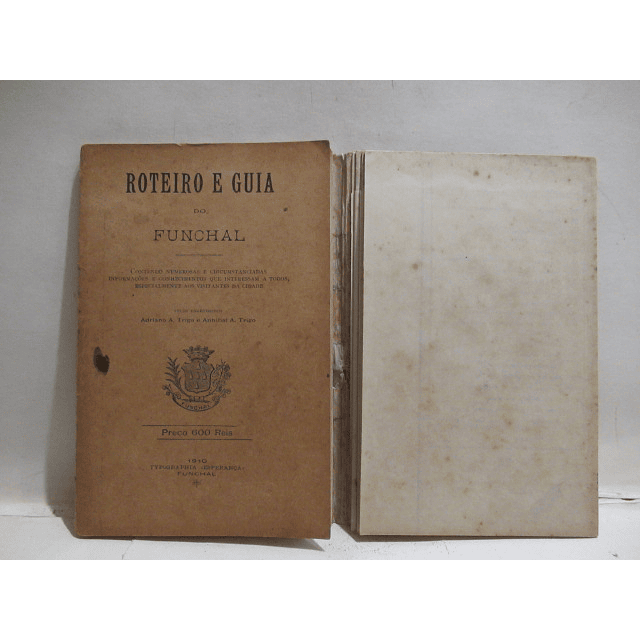 Roteiro E guia Funchal 1910 Adriano A. Trigo/Annibal A. Trigo
