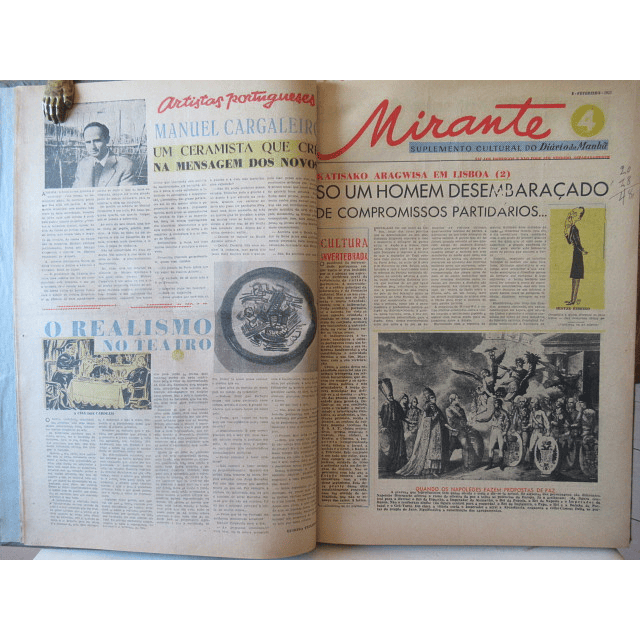 Mirante Suplemento Cultural  Diário Da Manhã 1957 Barradas De Oliveira/Manuel Saldida