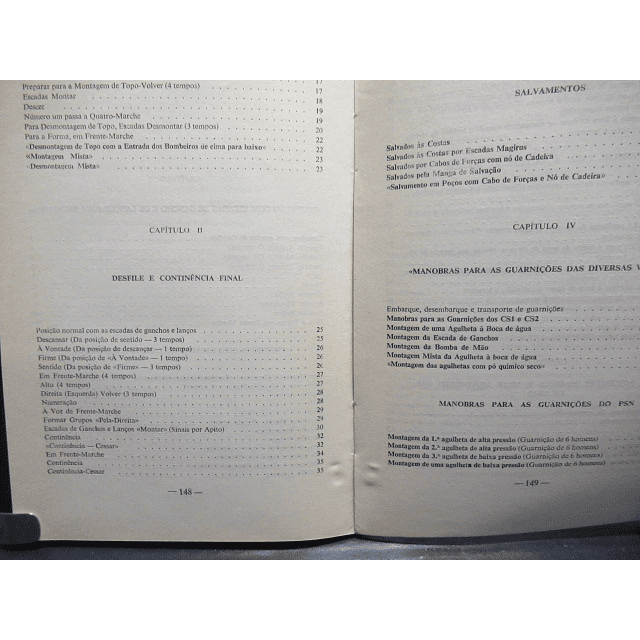 Porto Batalhão Sapadores Bombeiros/Instruções Para Manobras 1965