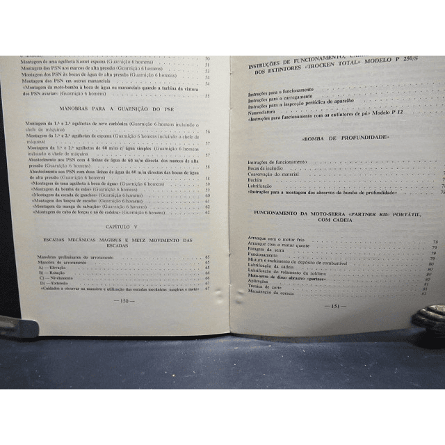 Porto Batalhão Sapadores Bombeiros/Instruções Para Manobras 1965