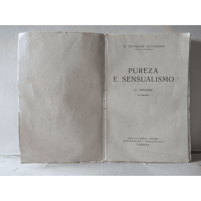 Pureza E Sensualismo 1943 J. Manuel Trindade Salgueiro Bispo De Helenópole