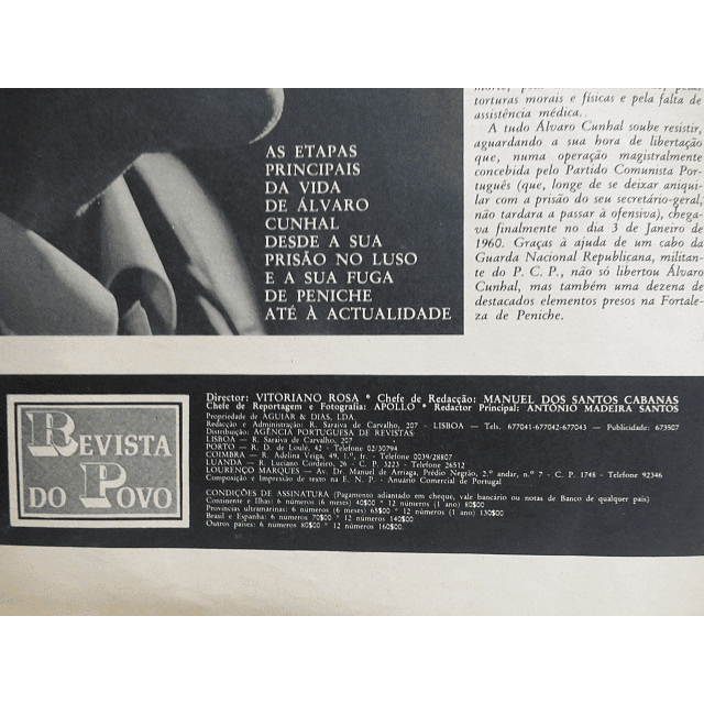 Revista Do Povo Nº1 Julho 1974 A. Cunhal Define PCP Vitoriano Rosa/M. Dos S. Cabanas