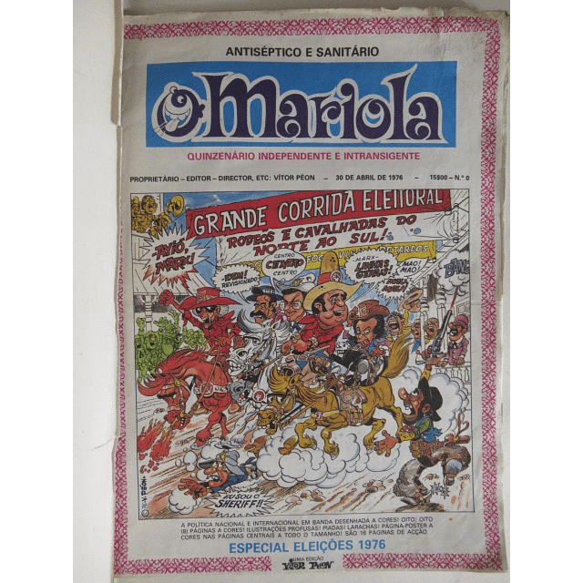 O Mariola Quinzenário 30 Abril 1976 Eleições Vítor Péon