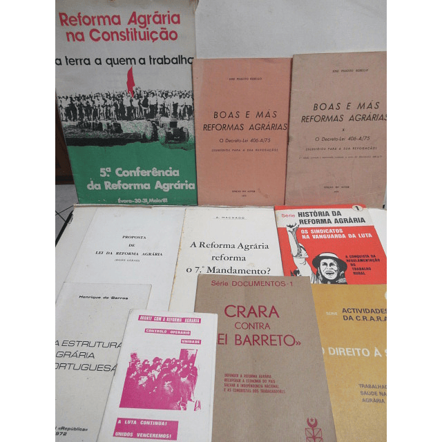Reforma Agrária/Proposta Lei/Constituição/Sindicatos/Saúde 1972/81 H. Barros/J. Pequito Rebelo