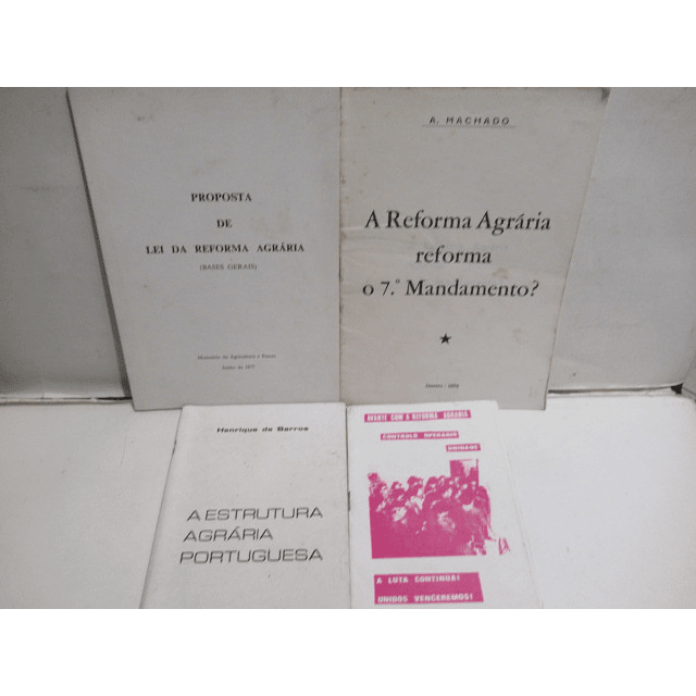 Reforma Agrária/Proposta Lei/Constituição/Sindicatos/Saúde 1972/81 H. Barros/J. Pequito Rebelo