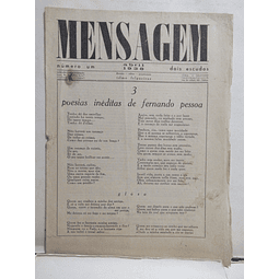 Mensagem Nº 1 3 Poesias Inéditas Fernando Pessoa Abril 1938 Telmo Fegueiras.