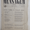 Mensagem Nº 1 3 Poesias Inéditas Fernando Pessoa Abril 1938 Telmo Fegueiras.