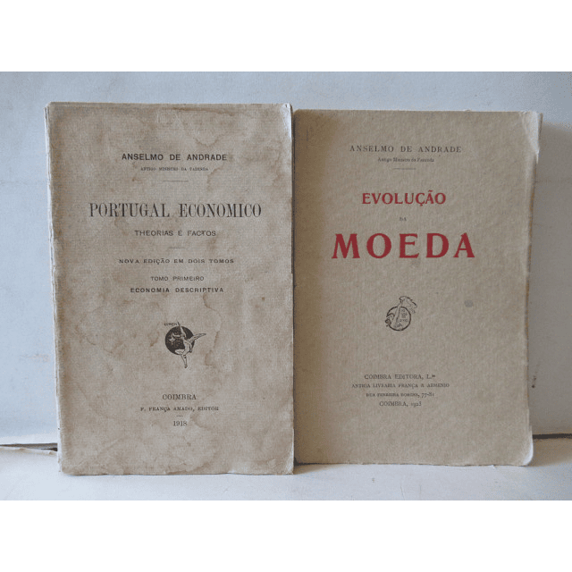 Portugal Económico/Evolução Da Moeda 1918/23 Anselmo De Andrade