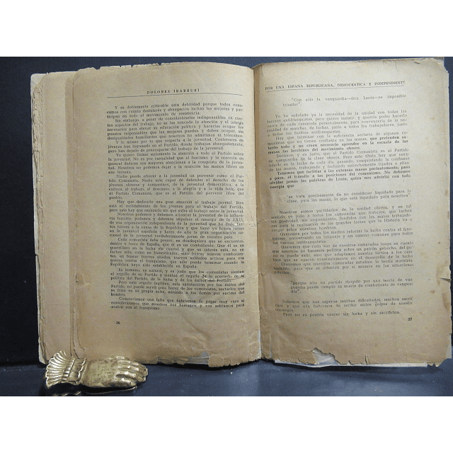 Una España Republicana, Democratica Independiente III Pleno Paris 1947 Dolores Ibarruri