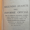 Segundo Avance Informe Oficial Asesinatos/Violaciones/Incendios 1936 Estado Español