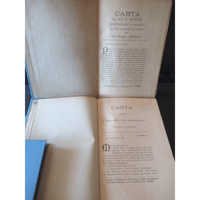 Cartas Politicas D. Manoel/Republica/Ação Popular 1908/10 João Chagas