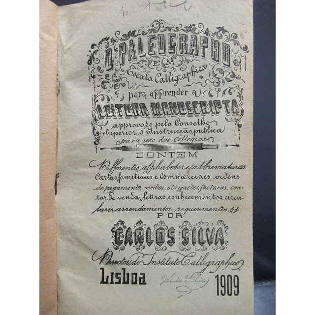 Paleografo Leitura Manuscrita 1909 Carlos Silva