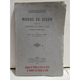 Locuções/Modos De Dizer/Província Da Beira Alta 1924 José Da Fonseca Lebre