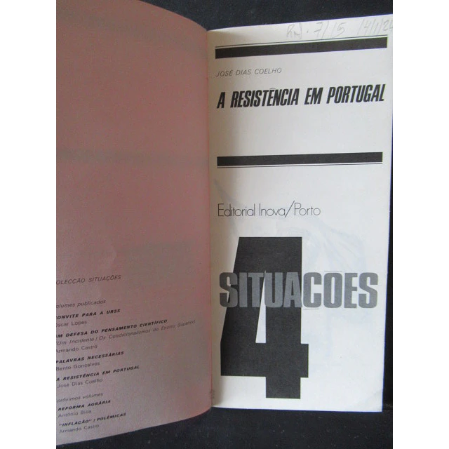 Resistência Portugal/Caso/Morte/Dias Coelho 1972/9 Carlos Quental/Fernando Luso Soares