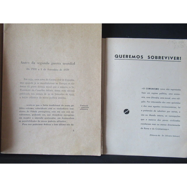 Grande Guerra/Queremos Sobreviver/Política Externna Portuguesa 19 Maio 1944/5