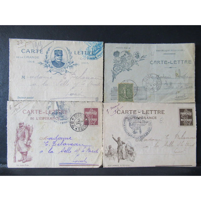 Cartas Manuscritas/Carte Lettre Correspondance Militaire Grand Guerre 1914/1918 Sergent