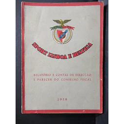 S. L. B. Relatório Contas Direção/Parecer Conselho Fiscal 1959