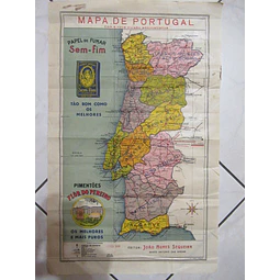 Mapa Portugal/Publicitário/Nova Divisão Administrativa 1944 João Nunes Sequeira