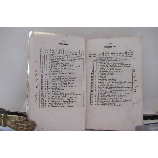 Folhinha Da Terceira Para O Anno De 1832 Bixesto Angra