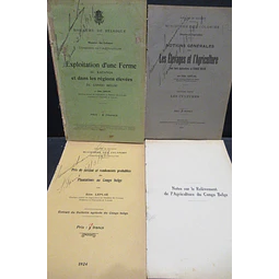 L`Agriculture Regions Élevées/Élevages/Plantations Congo Belges 1923 Edm. Leplae