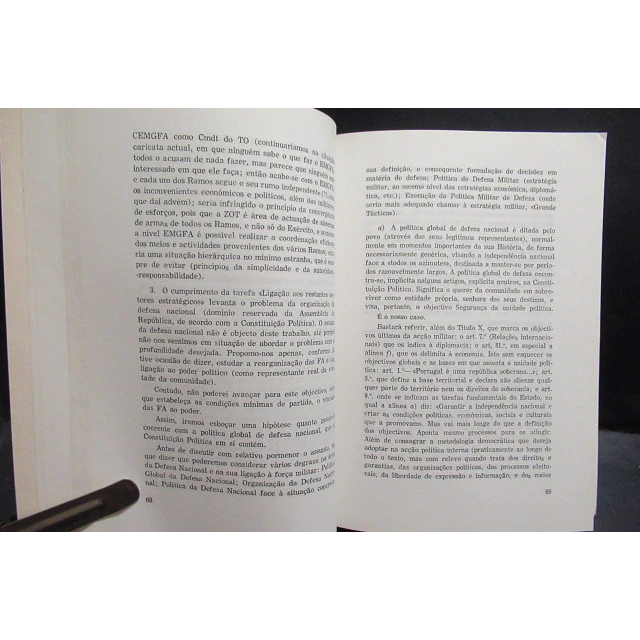 Forças Armadas Defesa Nacional/Poder Politico 1989 José Alberto Loureiro Dos Santos