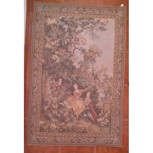 Tapeçaria Francesa de Halluin, ponto de Gobelim - "L'Indiscrétion"