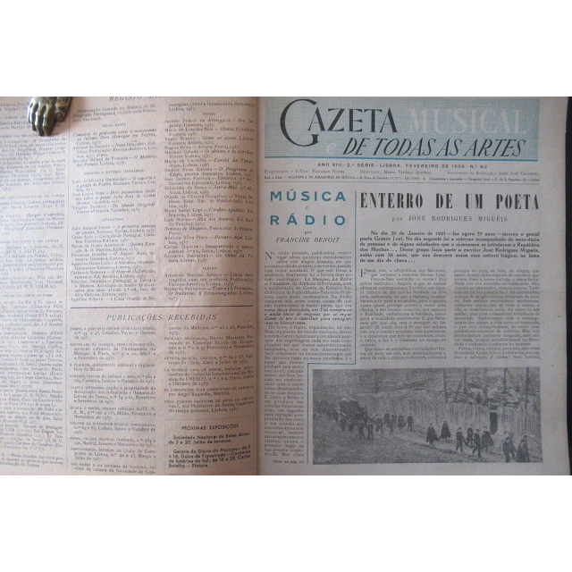 Gazeta Musical Todas Artes Vol. 5 Nºs. 82/105 1958/9 E. Nunes/M. Vitória Quintas/J. J. Cochofel