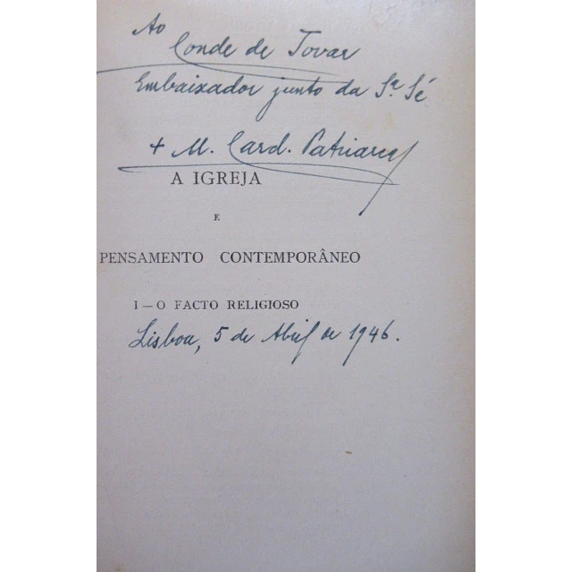 A Igreja E O Pensamento Contemporâneo 1944 D. Manuel Gonçalves Cerejeira
