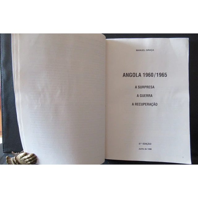 Amgola 1960/1965 A Surpresa A Guerra A Recuperação 1998 Manuel Graça