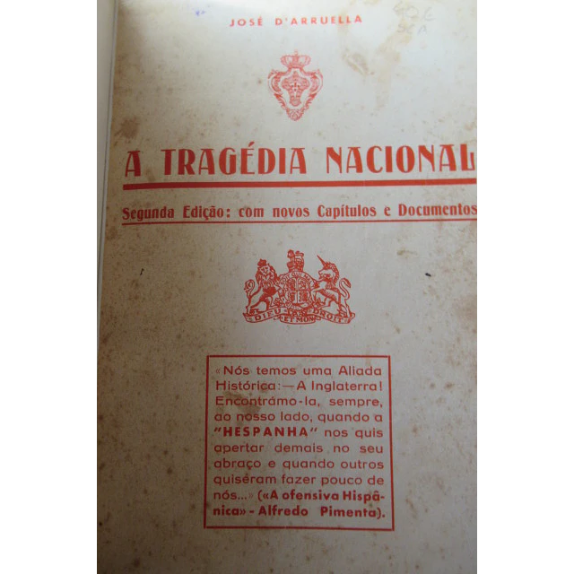Trgédia Nacional(Episódios Históricos) 1940 José D`Arruella