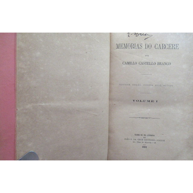 Memórias Do Carcere 1881 Camilo Castelo Branco