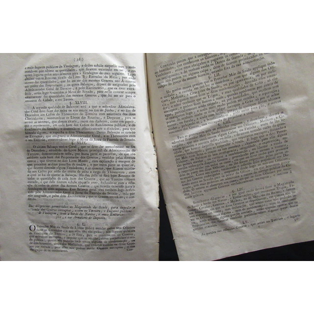 Regimento Do Terreiro Da Cidade De Lisboa 1777 D. José/Marquês De  Pombal