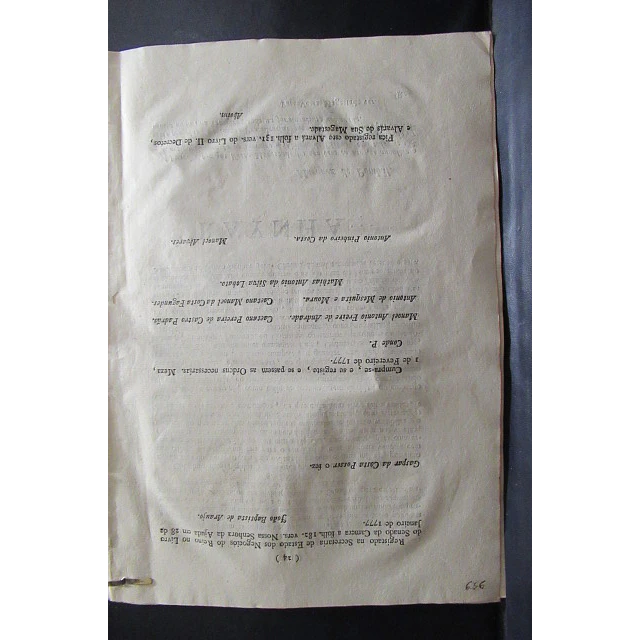 Regimento Do Terreiro Da Cidade De Lisboa 1777 D. José/Marquês De  Pombal