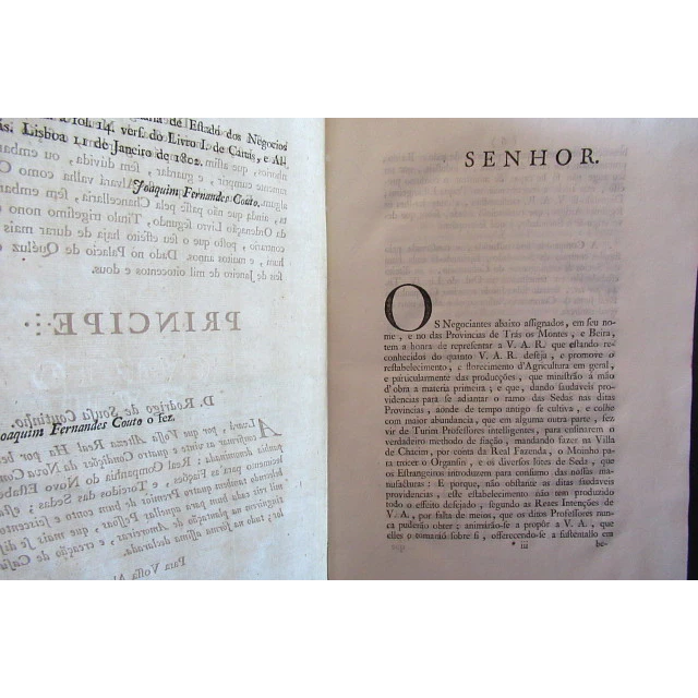 Alvará Regio Real Companhia Fiações/Tecidos Das Sedas Beiras... 1802 Principe Regente