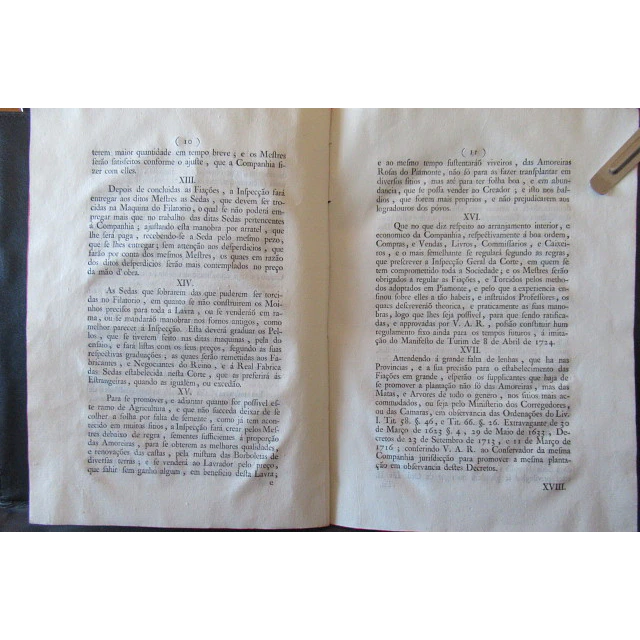 Alvará Regio Real Companhia Fiações/Tecidos Das Sedas Beiras... 1802 Principe Regente