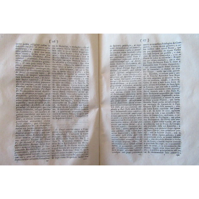 Ordem Regia/Breve Papal Extinção Compª Jesus 1773 D. José/Marquês De Pombal