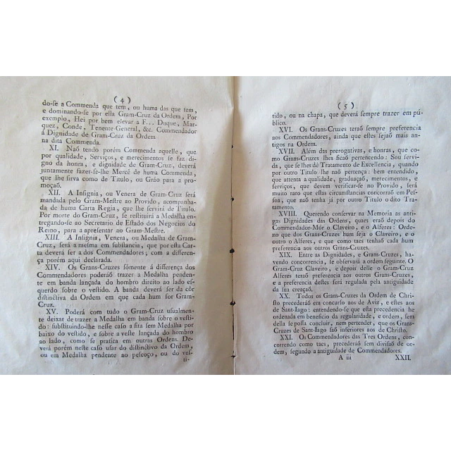 Carta De Lei D. Maria 1ª Ordens Militares 1789