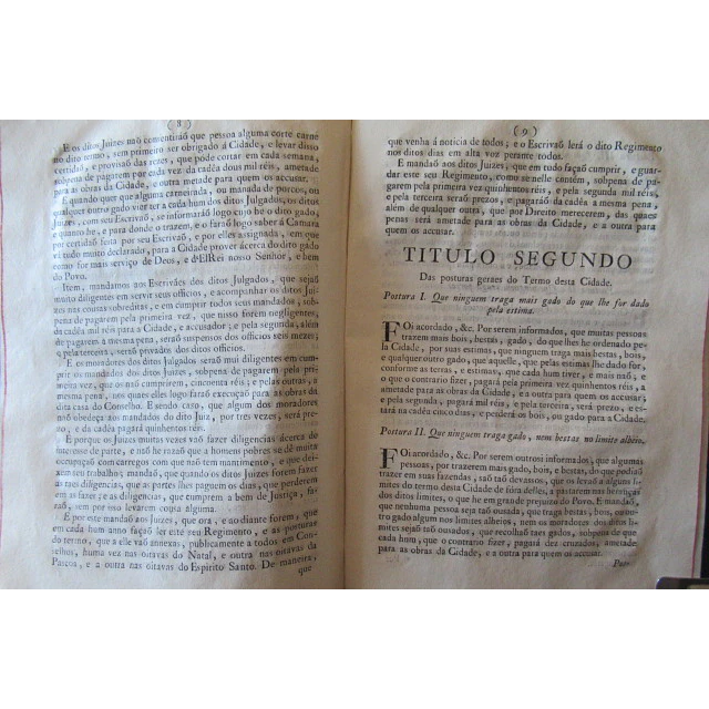 Regimento Juizes Dos Aldeas, E Julgados Do Termo, &c. 1639 13 Abril 1807 Senado