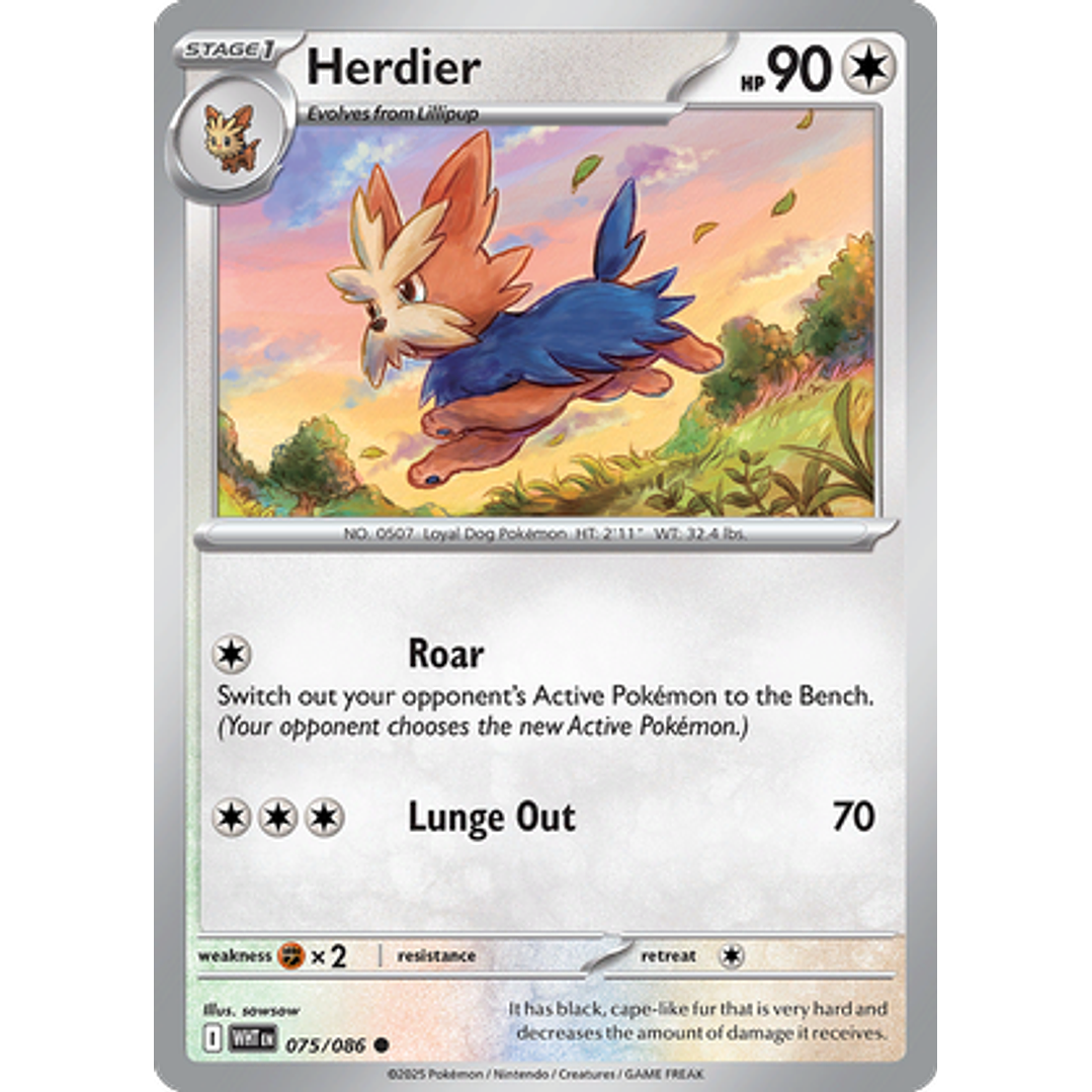 Herdier #75/86 White Flare 1