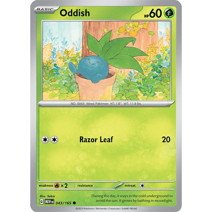 Oddish #43/165 Pokemon Scarlet & Violet 151 1