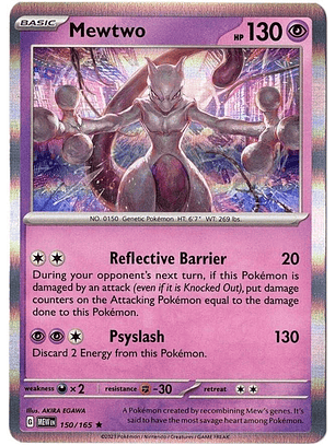 Mewtwo #150/165 Pokemon Scarlet & Violet 151