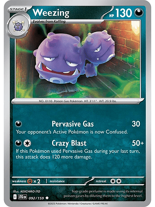 Weezing #92/159 Pokemon Journey Together