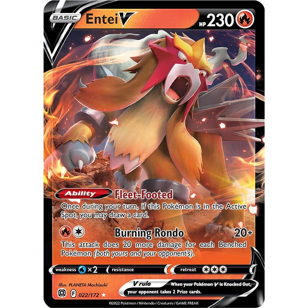 Entei V #22/172 Pokemon Brilliant Stars 1
