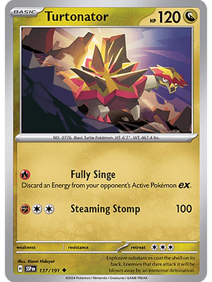 Turtonator #137/191 Pokemon Surging Sparks