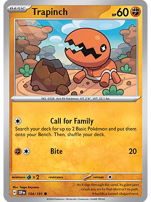 Trapinch #104/191 Pokemon Surging Sparks