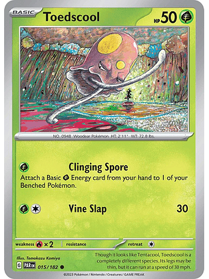 Toedscool #15/182 Pokemon Paradox Rift